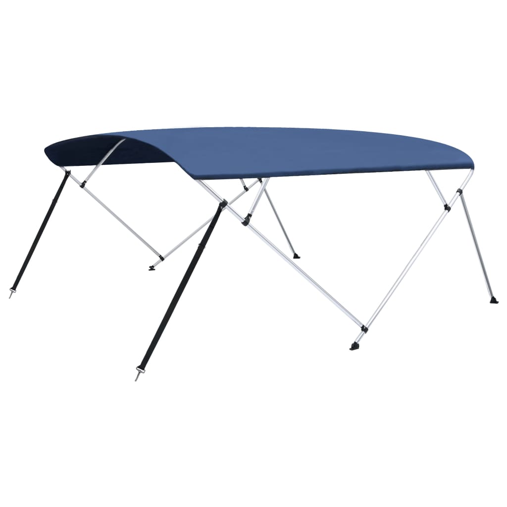 Biminitopp 4-buet marineblå 243x(230-244)x137 cm vidaXL