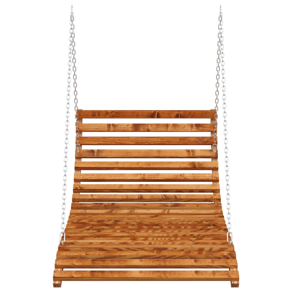 Hengeseng buet heltre med teakfinish 115x147x46 cm
