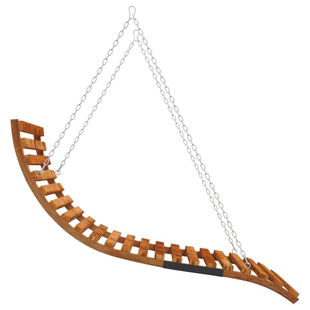 Hengeseng buet heltre med teakfinish 115x147x46 cm