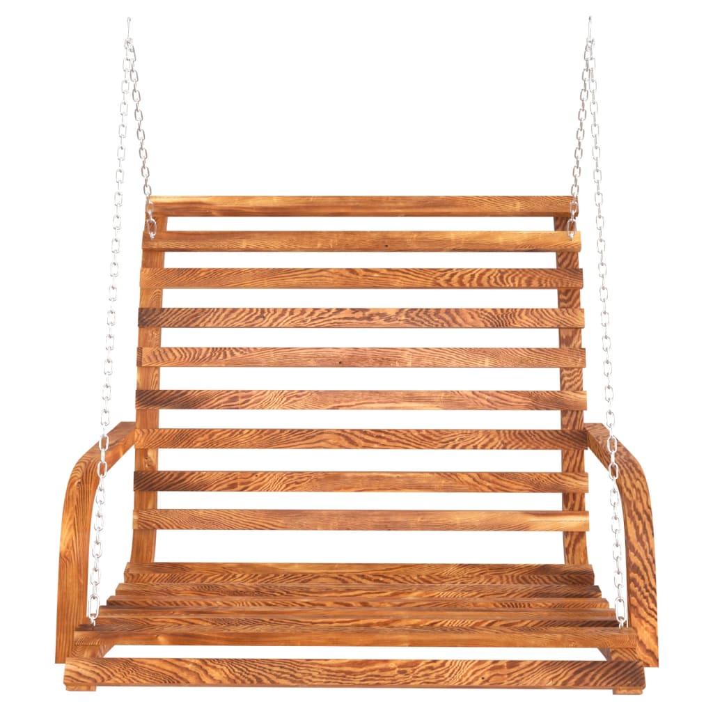Hengebenk buet heltre med teakfinish 126x63x92 cm