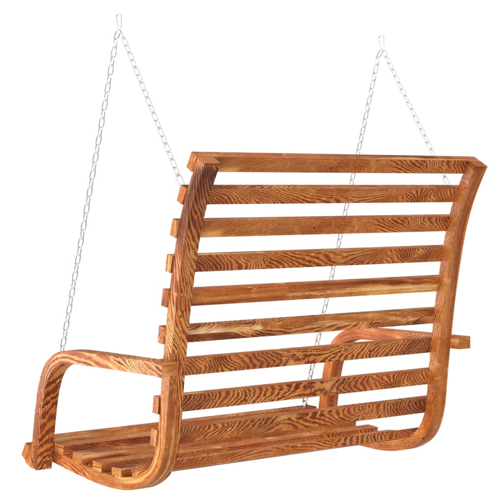 Hengebenk buet heltre med teakfinish 126x63x92 cm