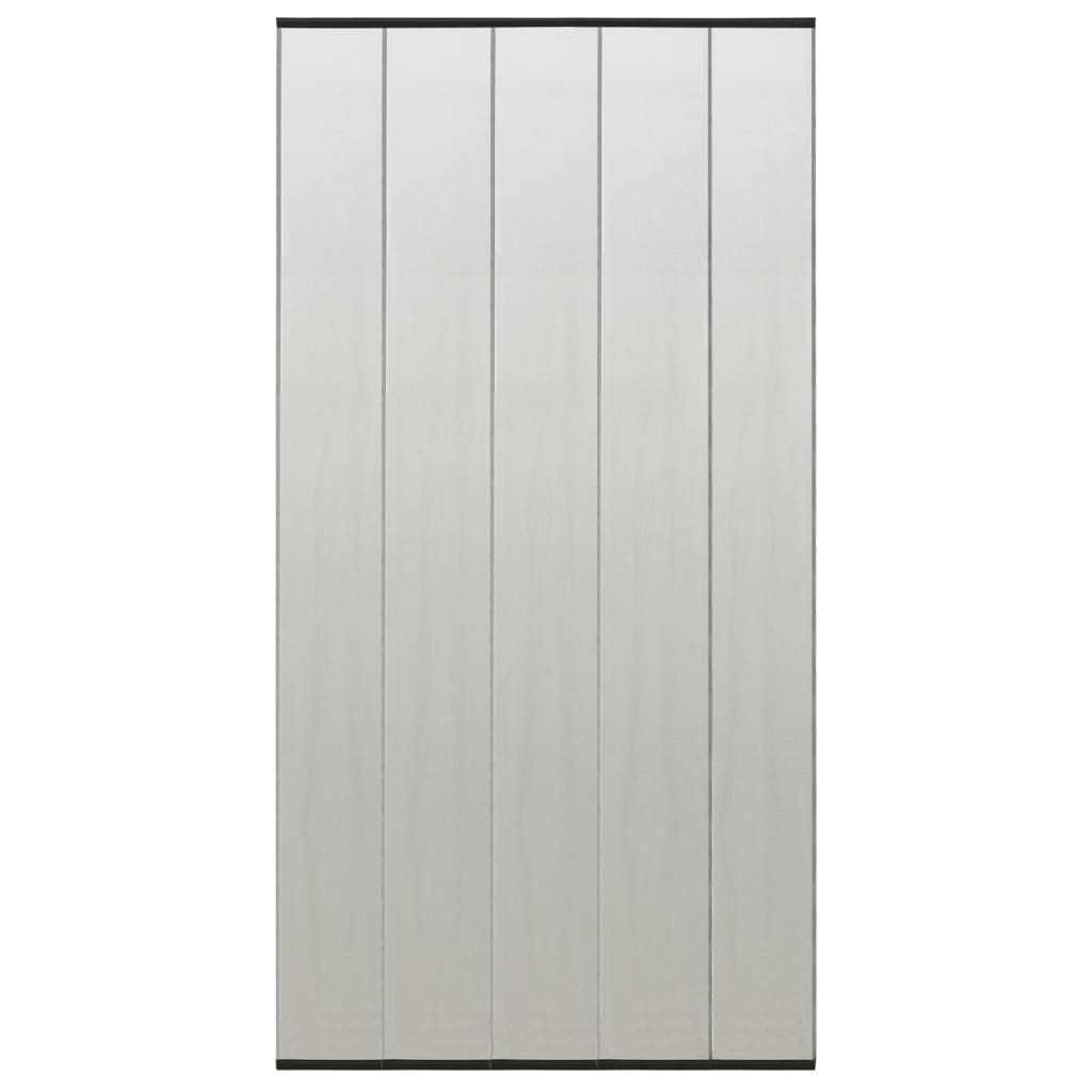Insektskjerm for dør med 5-delers nettgardin svart 120x240 cm
