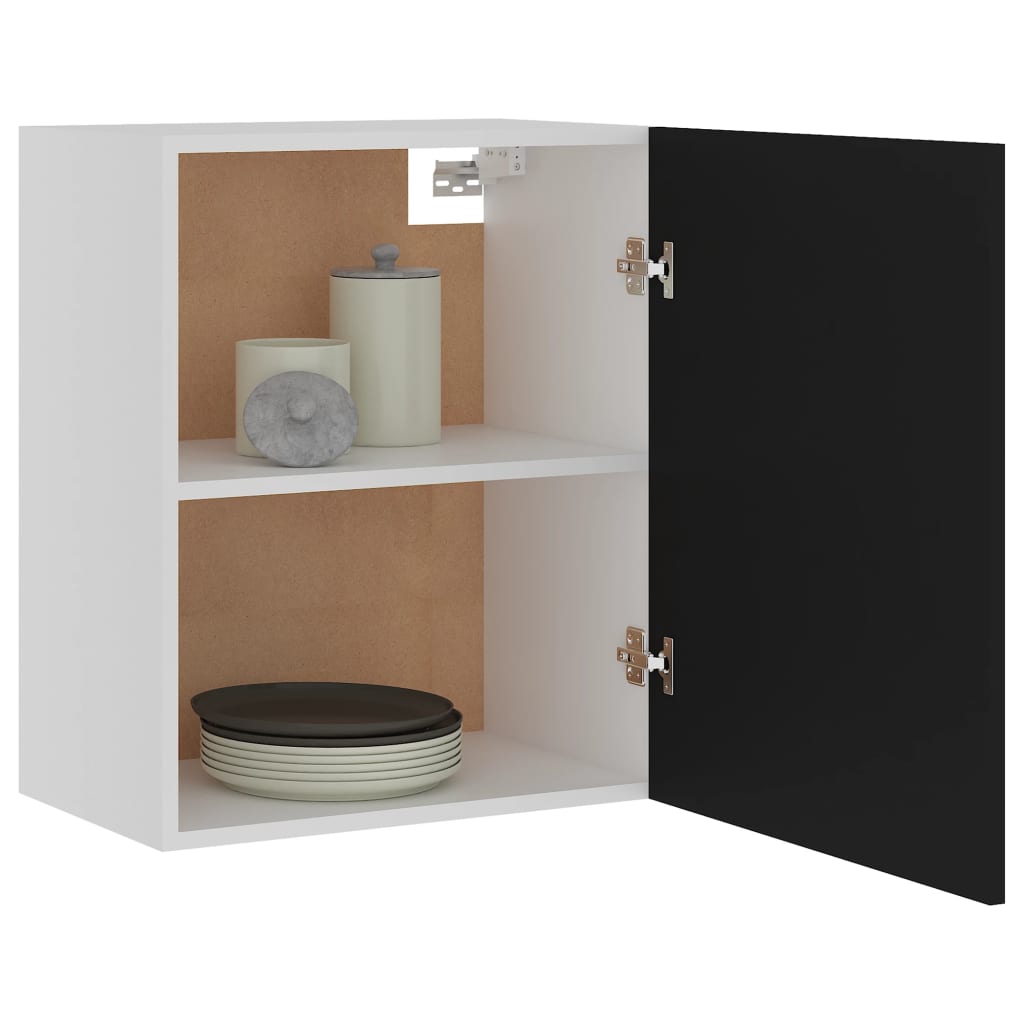 Hengende skap "Lyon" 2 stk svart 50x31x60 cm konstruert tre