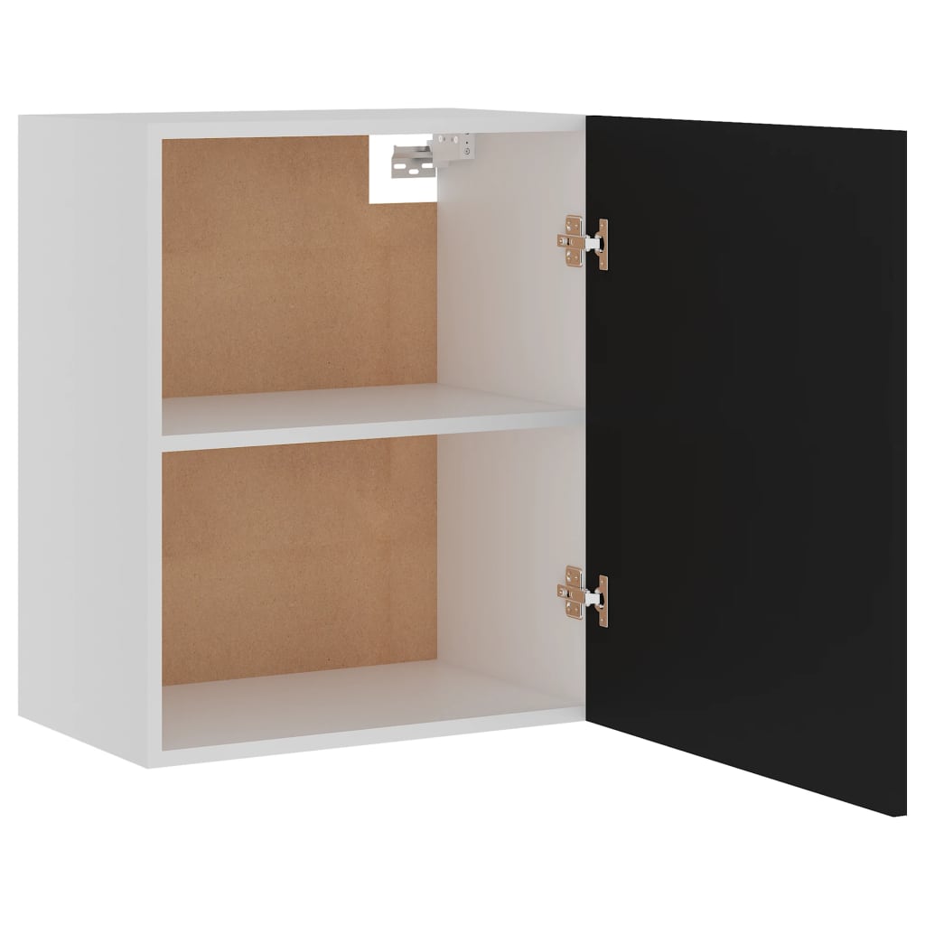 Hengende skap "Lyon" 2 stk svart 50x31x60 cm konstruert tre