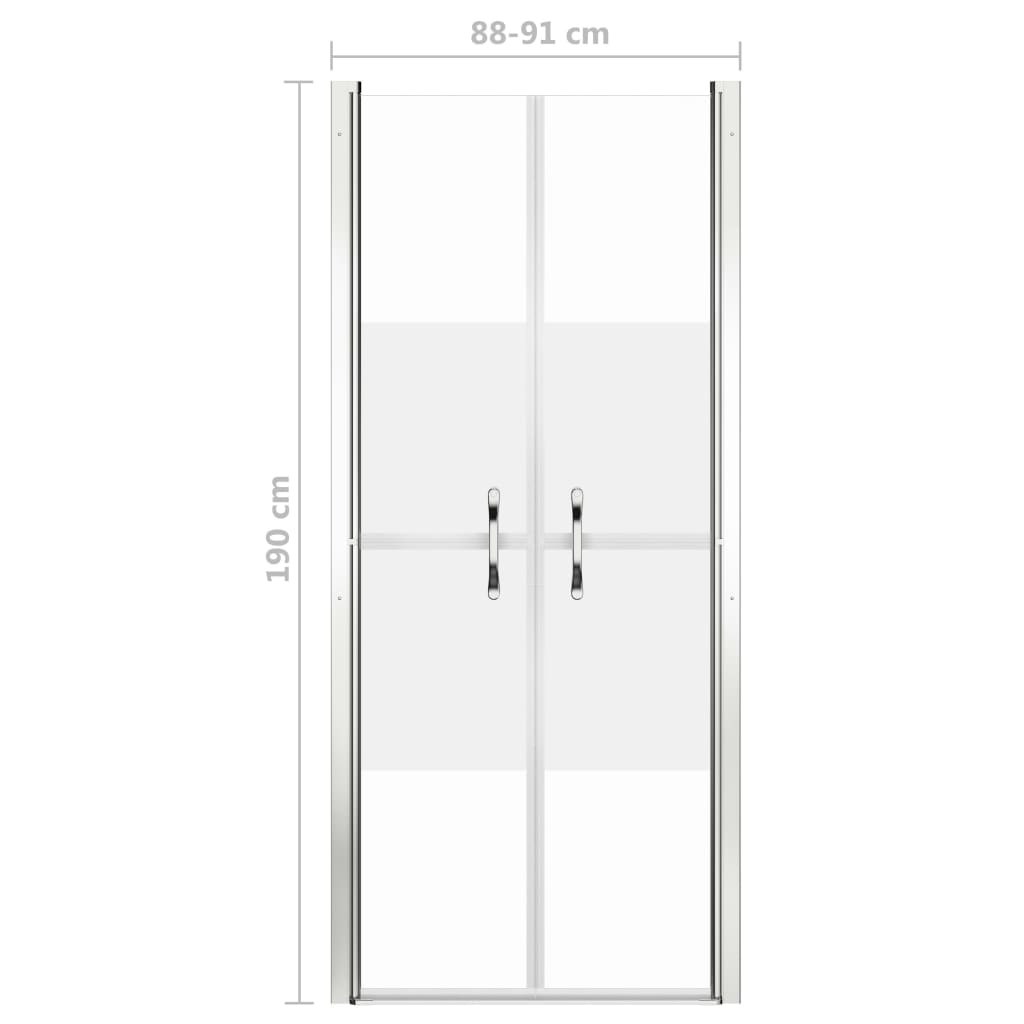 Dusjdør halvfrostet ESG 91x190 cm