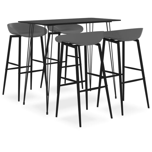 Barsett 5 deler svart og grå