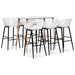 Barsett 7 deler hvit