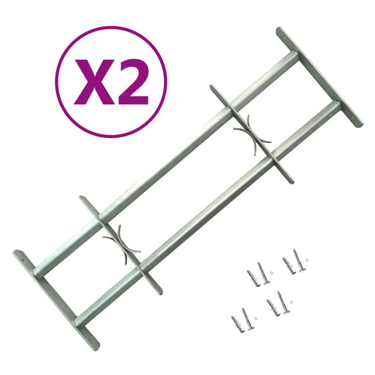 Justerbare vindusgitter 2 stk 700-1050 mm
