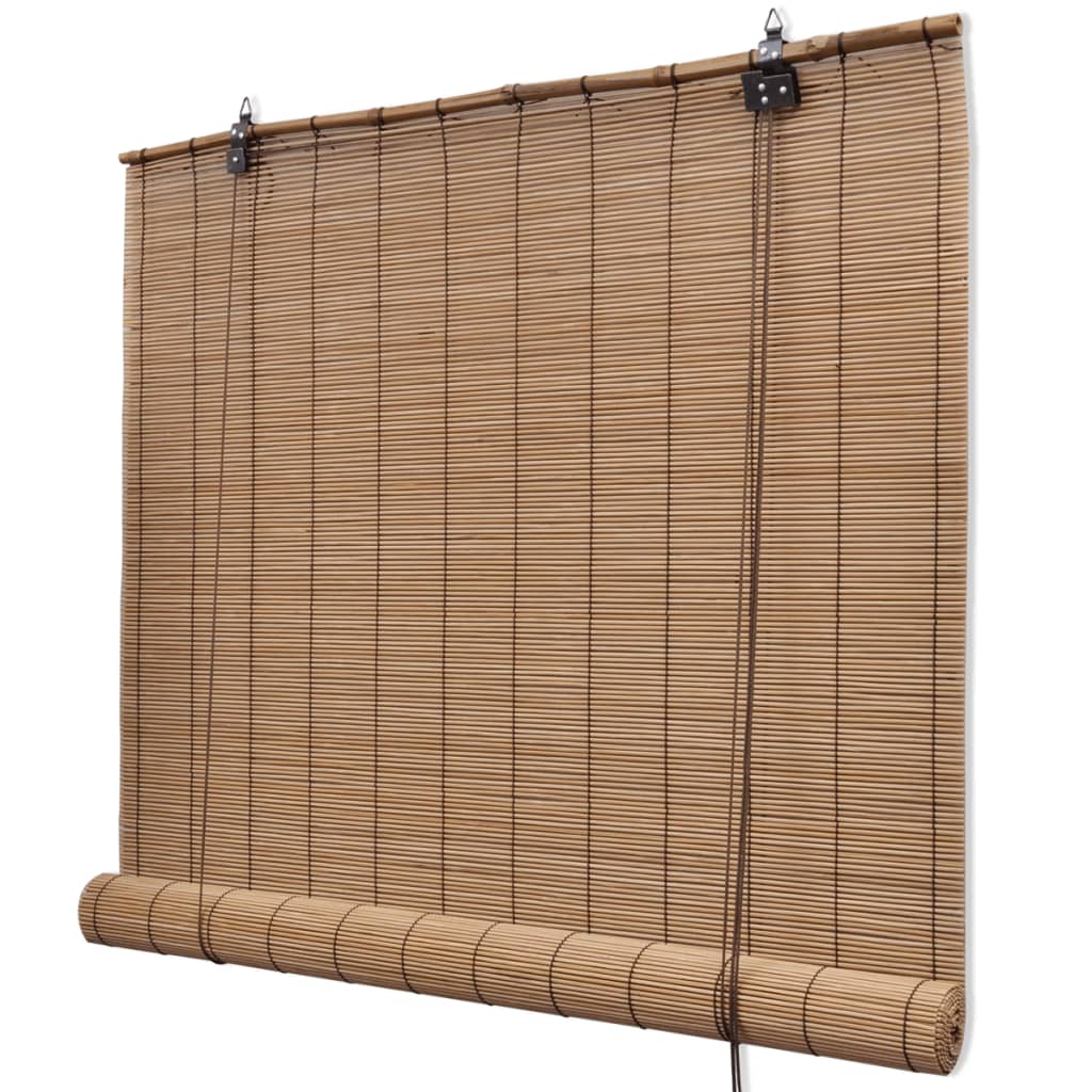 Rullegardiner 2 stk bambus 80x160 cm brun