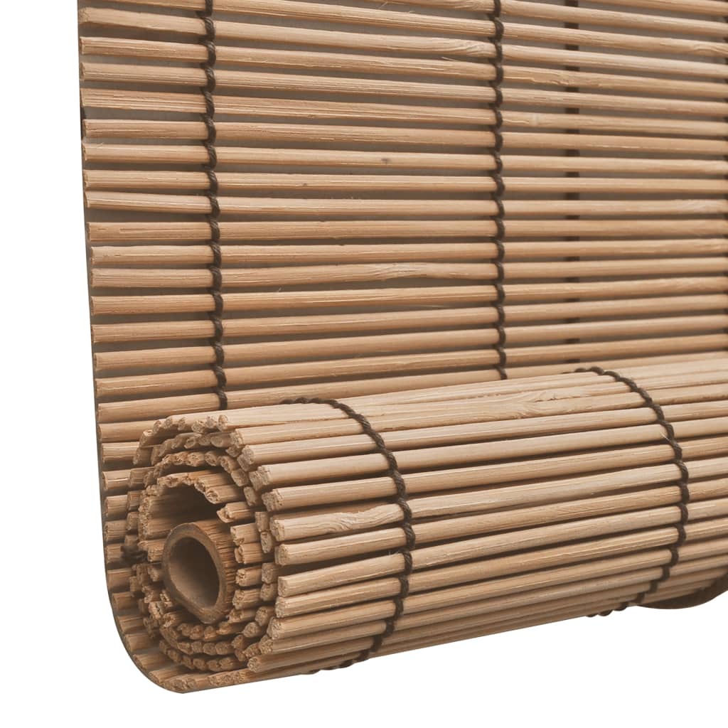 Rullegardiner 2 stk bambus 150x220 cm brun