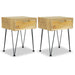 Nattbord 2 stk 40x30x50 cm heltre teak