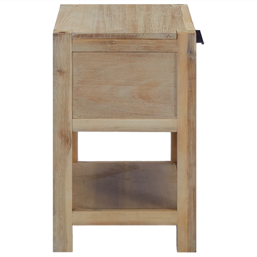 Nattbord med skuffer 2 stk 40x30x48 cm heltre akasie