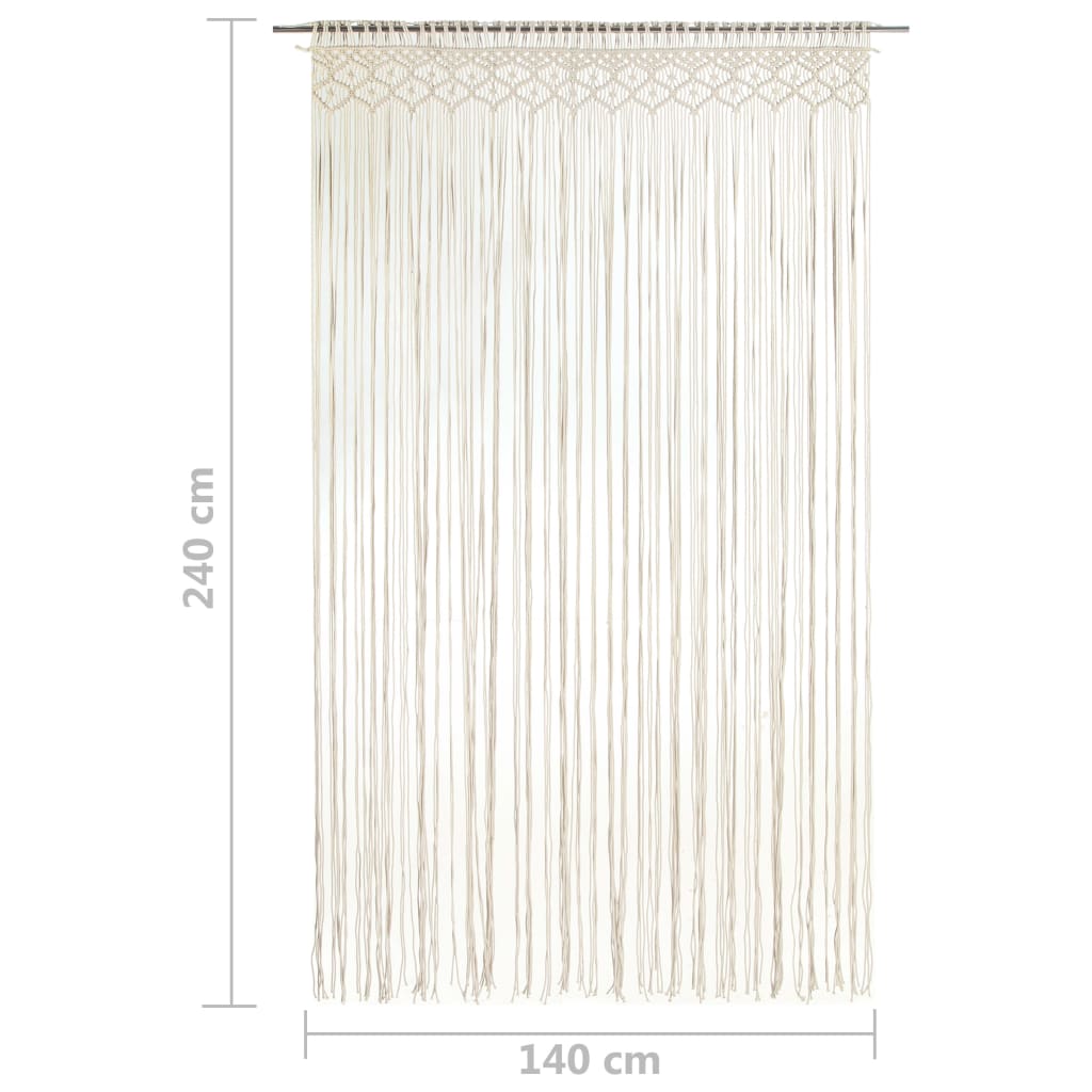 Makramé gardin 140x240 cm bomull