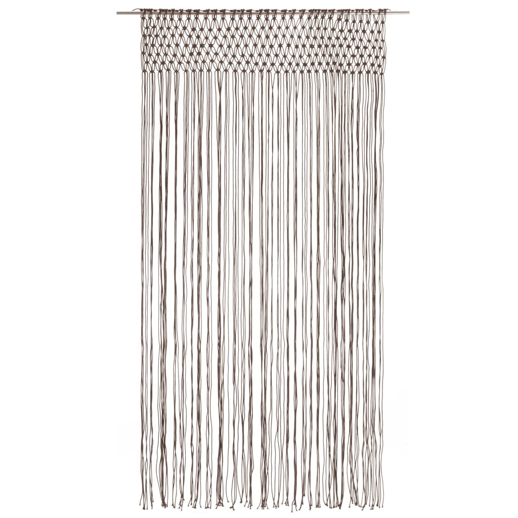 Makramé gardin taupe 140x240 cm bomull