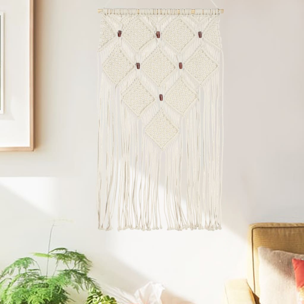 Makramé vegghenger 40x80 cm bomull vidaXL