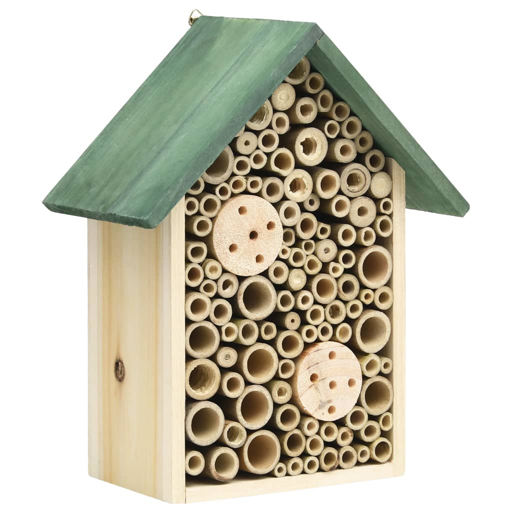 Insekthoteller 2 stk 23x14x29 cm heltre gran vidaXL