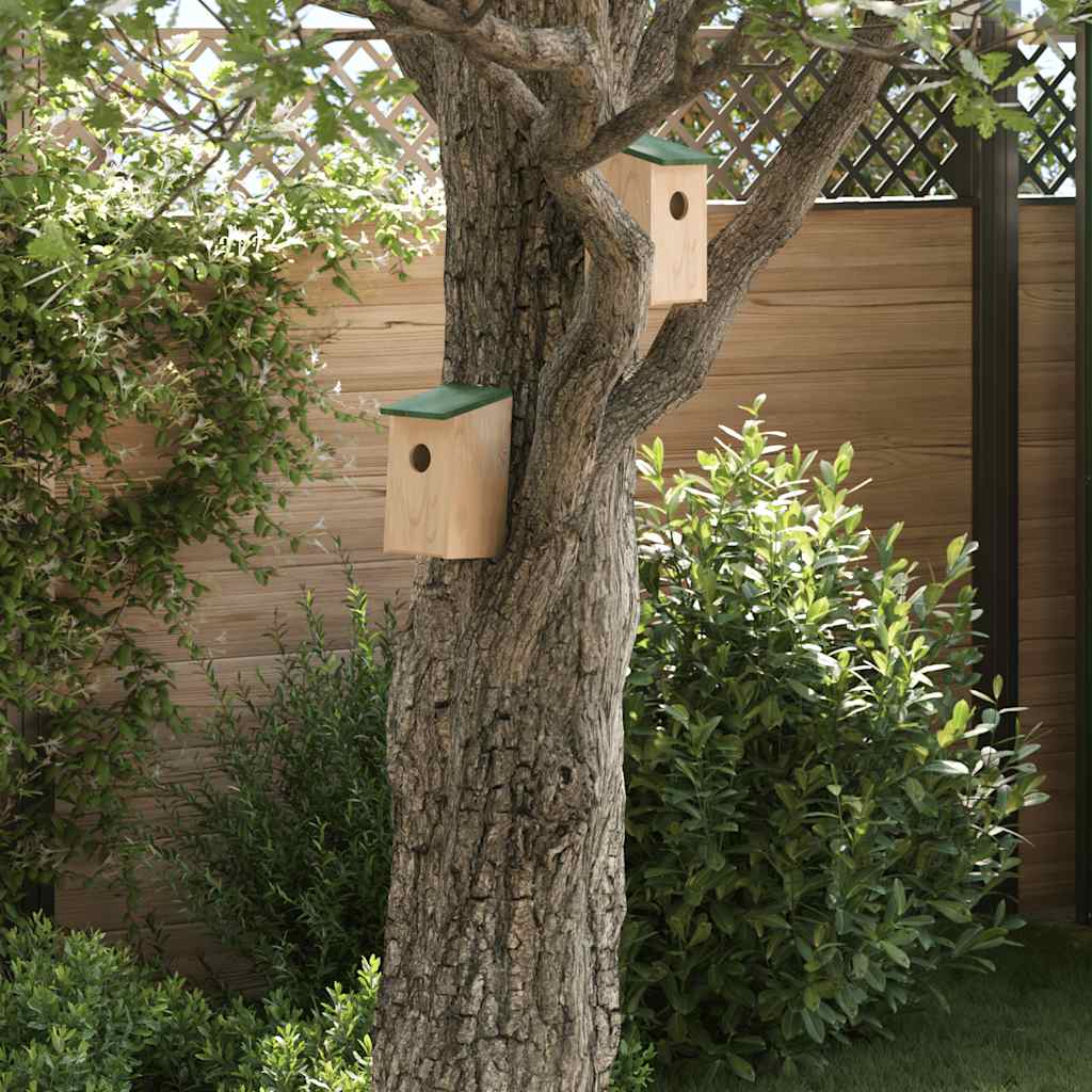 Fuglehus 10 stk heltre gran 12x12x22 cm vidaXL