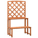Plantestativ med espalier oransje 70x42x120 cm heltre gran vidaXL