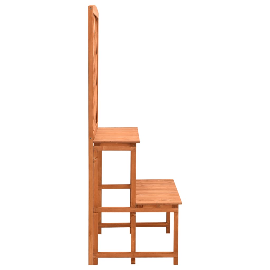 Plantestativ med espalier oransje 70x42x120 cm heltre gran vidaXL