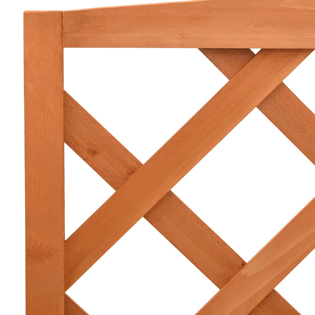 Plantestativ med espalier oransje 70x42x120 cm heltre gran vidaXL