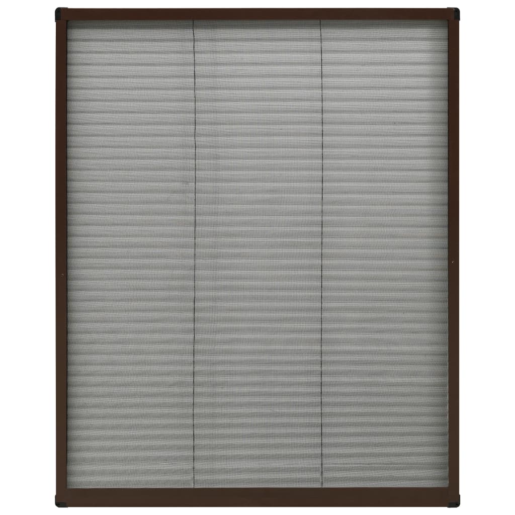 Plissert insektskjerm for vindu aluminium brun 60x80 cm vidaXL