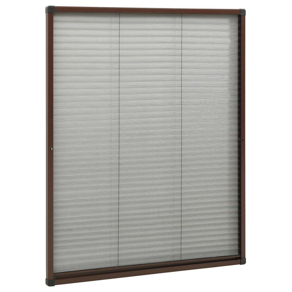 Plissert insektskjerm for vindu aluminium brun 60x80 cm vidaXL
