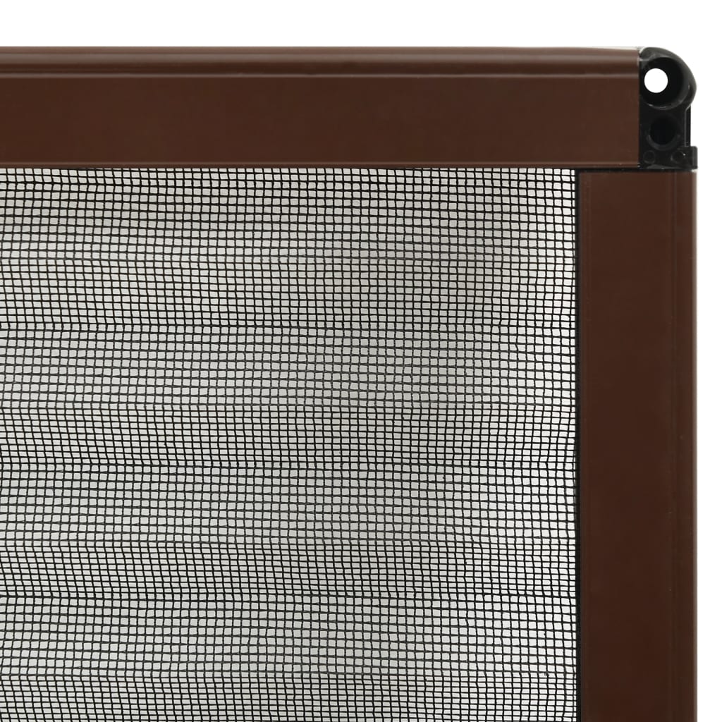 Plissert insektskjerm for vindu aluminium brun 120x120 cm vidaXL