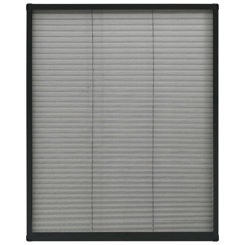 Plissert insektskjerm for vindu aluminium antrasitt 80x100 cm vidaXL