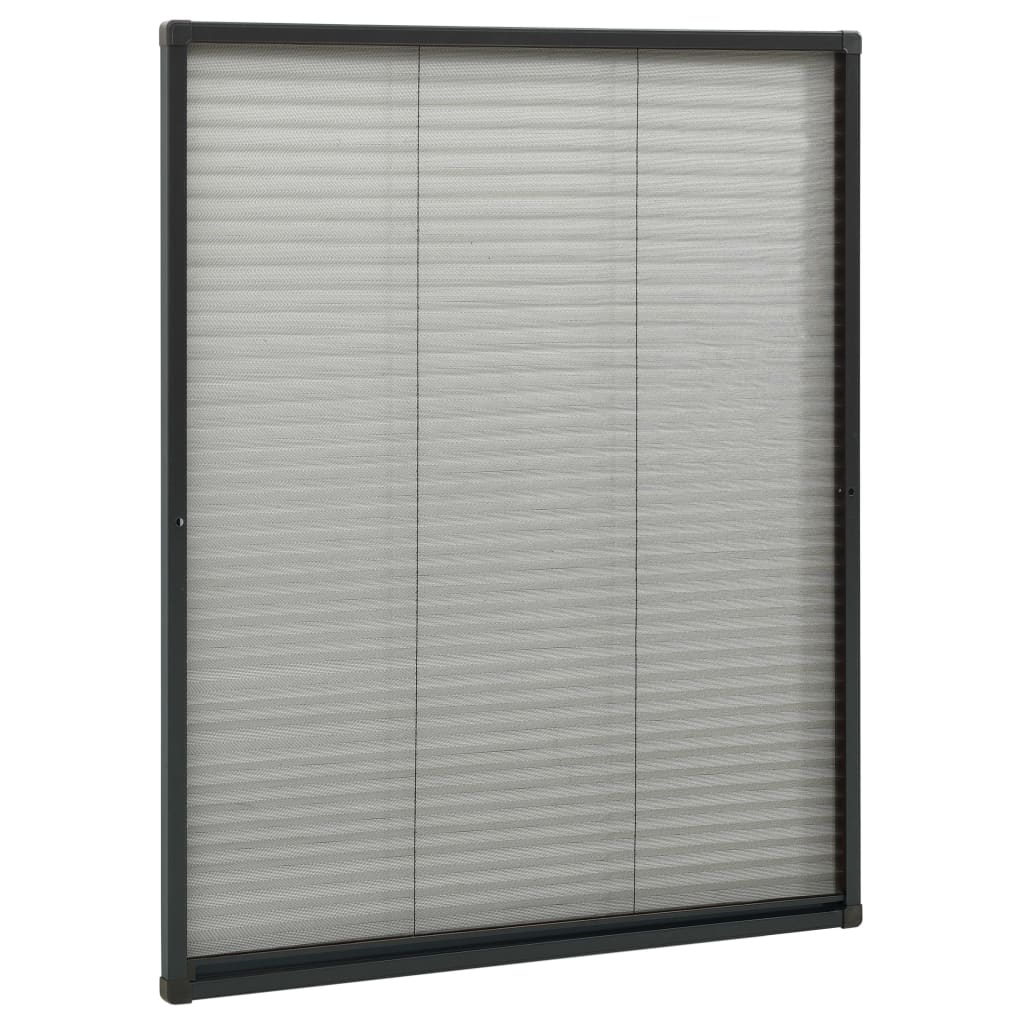 Plissert insektskjerm for vindu aluminium antrasitt 80x100 cm vidaXL