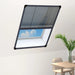 Plissert insektskjerm for vindu aluminium antrasitt 80x120 cm