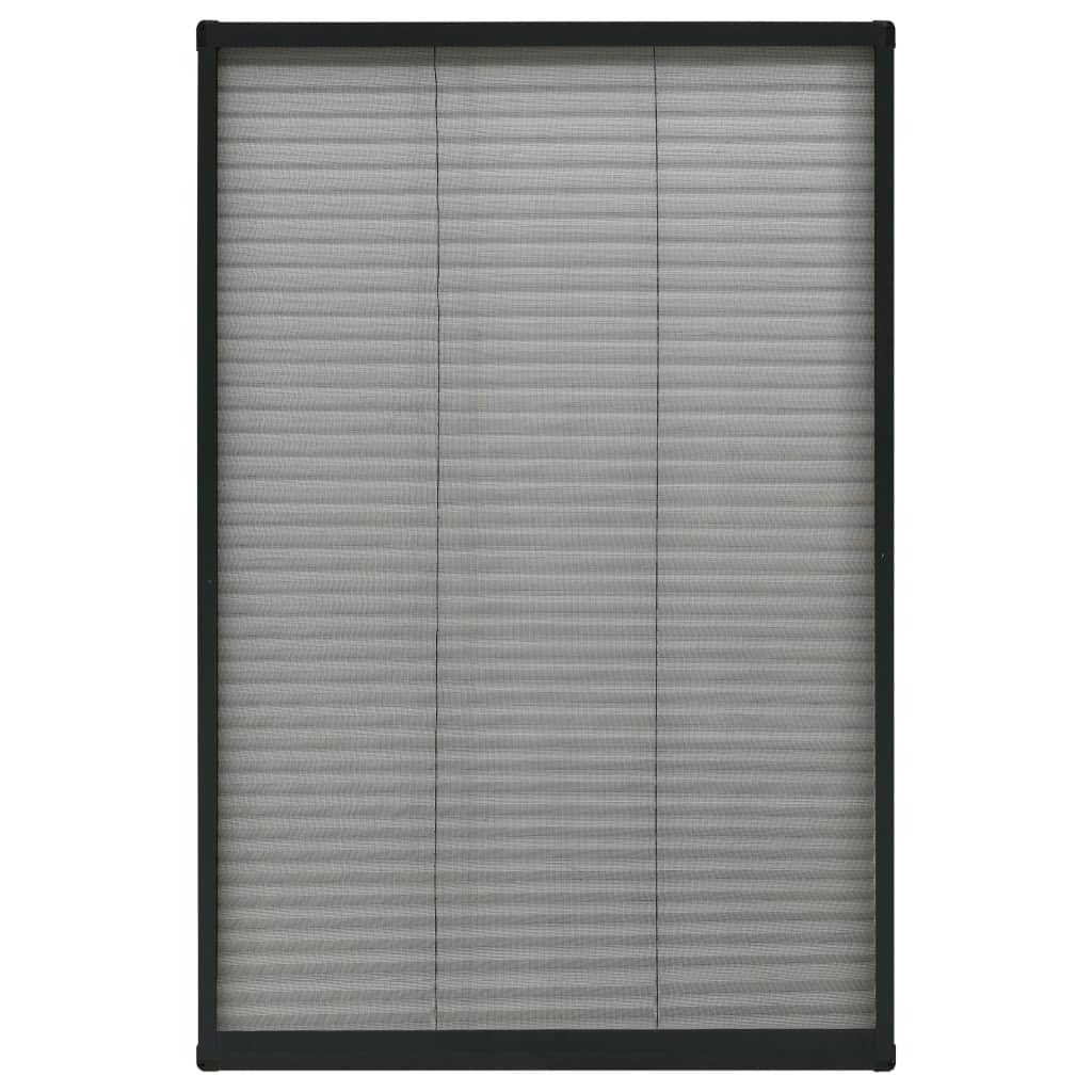 Plissert insektskjerm for vindu aluminium antrasitt 80x160 cm vidaXL