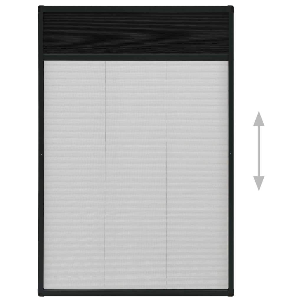 Plissert insektskjerm for vindu aluminium antrasitt 80x160 cm vidaXL