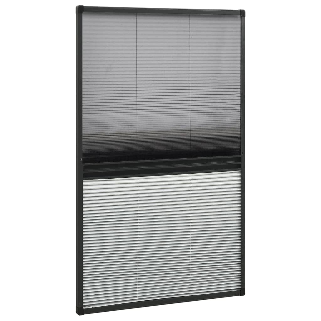 Plissert insektskjerm for vindu aluminium 80x160 cm solskjerm vidaXL