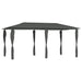 Paviljong med stolpetrekk 2,98x5,3x2,59 m antrasitt 160 g/m²