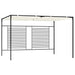 Paviljong med uttrekkbart tak 3x4x2,3 m kremhvit 180 g/m²