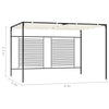 Paviljong med uttrekkbart tak 3x4x2,3 m kremhvit 180 g/m²