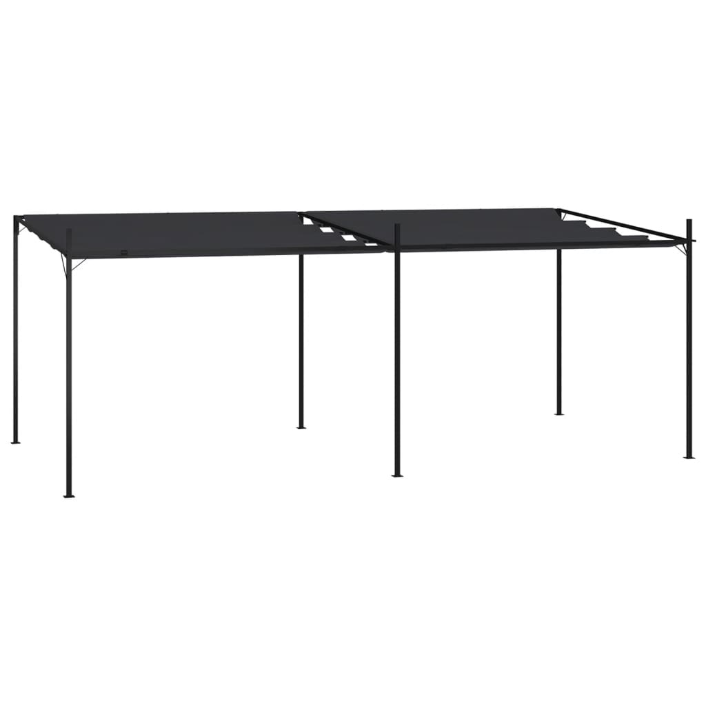 Paviljong med uttrekkbart tak 600x300x233 cm antrasitt vidaXL