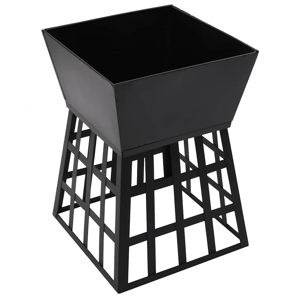 2-i-1 bålfat og grill 34x34x48 cm stål vidaXL