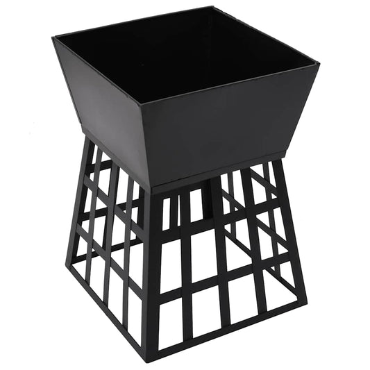 2-i-1 bålfat og grill 34x34x48 cm stål vidaXL