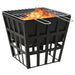 2-i-1 bålfat og grill 34x34x48 cm stål vidaXL