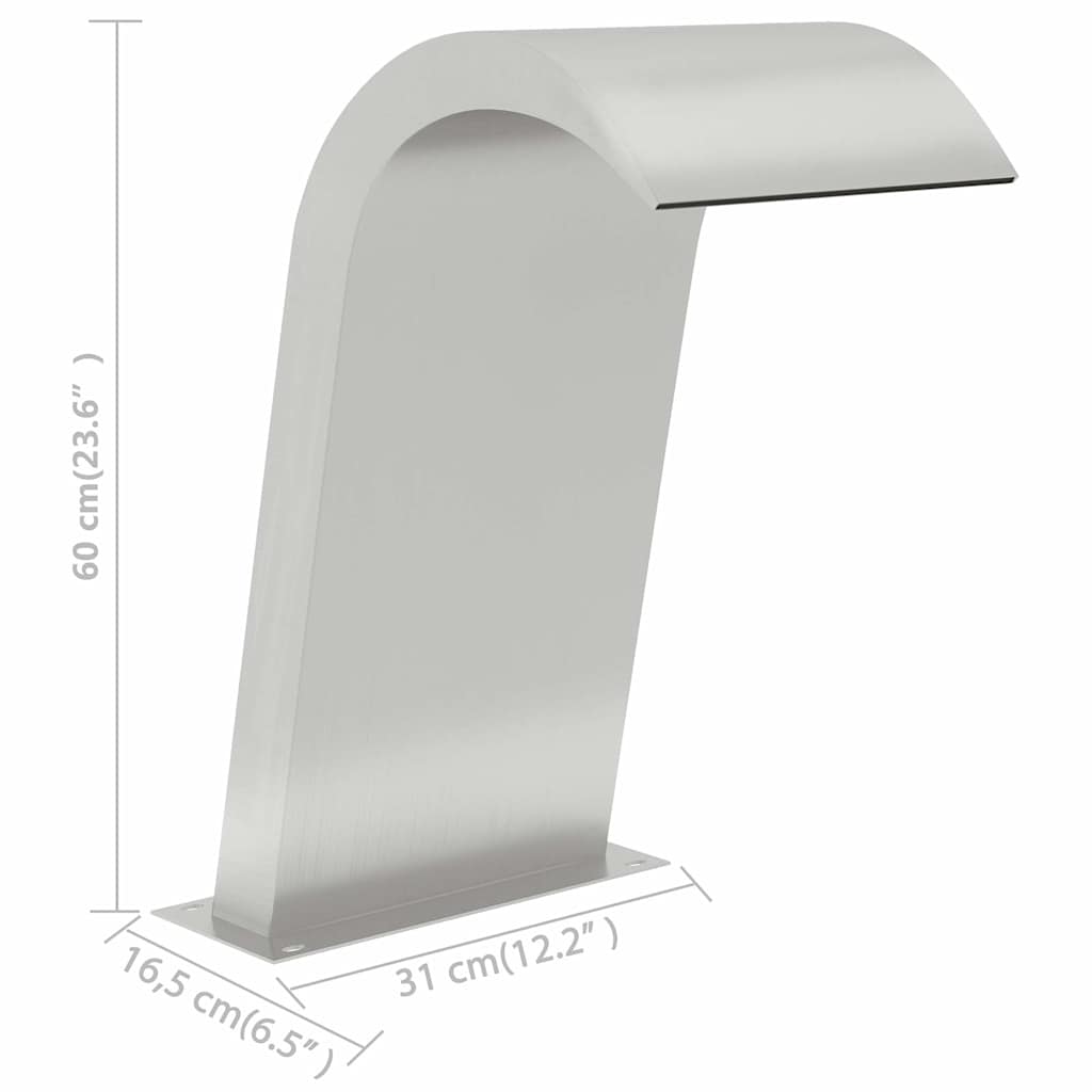 Bassengfontene 50x30x60 cm rustfritt stål 304
