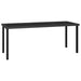 Hagebord svart 180x70x73 cm polyrotting