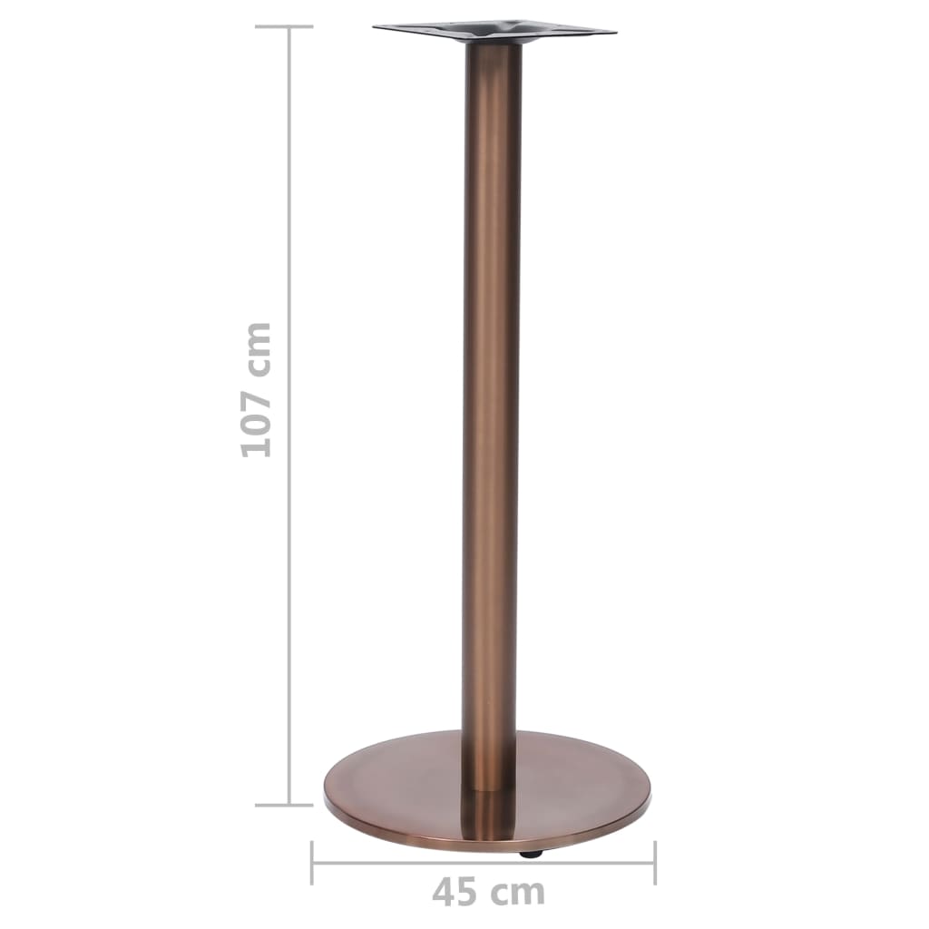 Bordben til bistrobord gull Ø45x107 cm rustfritt stål