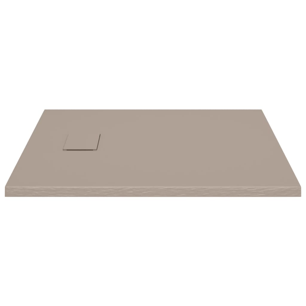 Dusjbrett SMC brun 90x80 cm