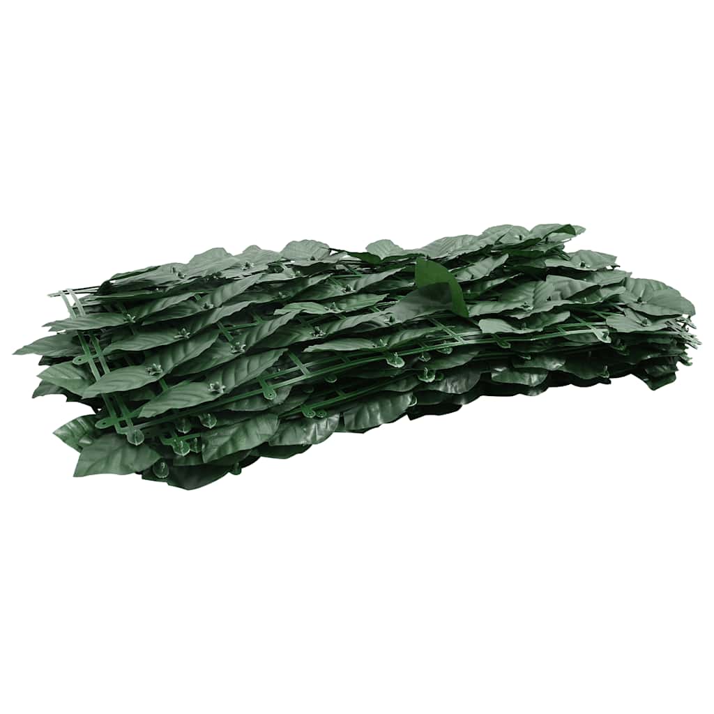 Balkongskjerm med mørkegrønne blader 300x150 cm