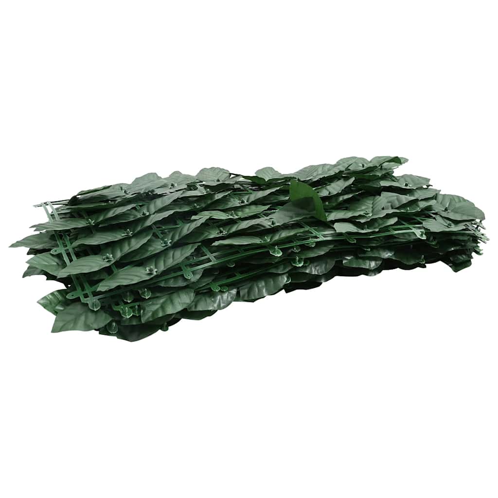 Balkongskjerm med mørkegrønne blader 400x150 cm