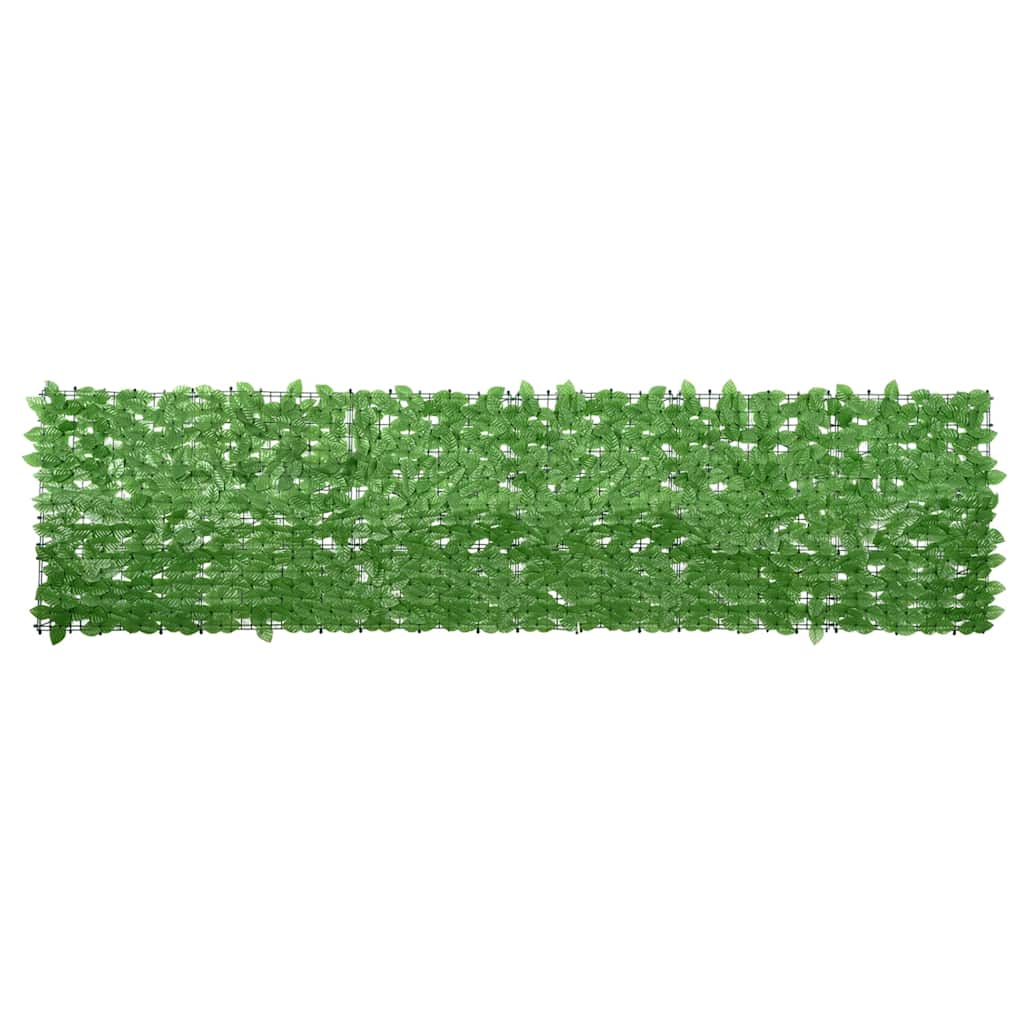 Balkongskjerm med grønne blader 300x75 cm