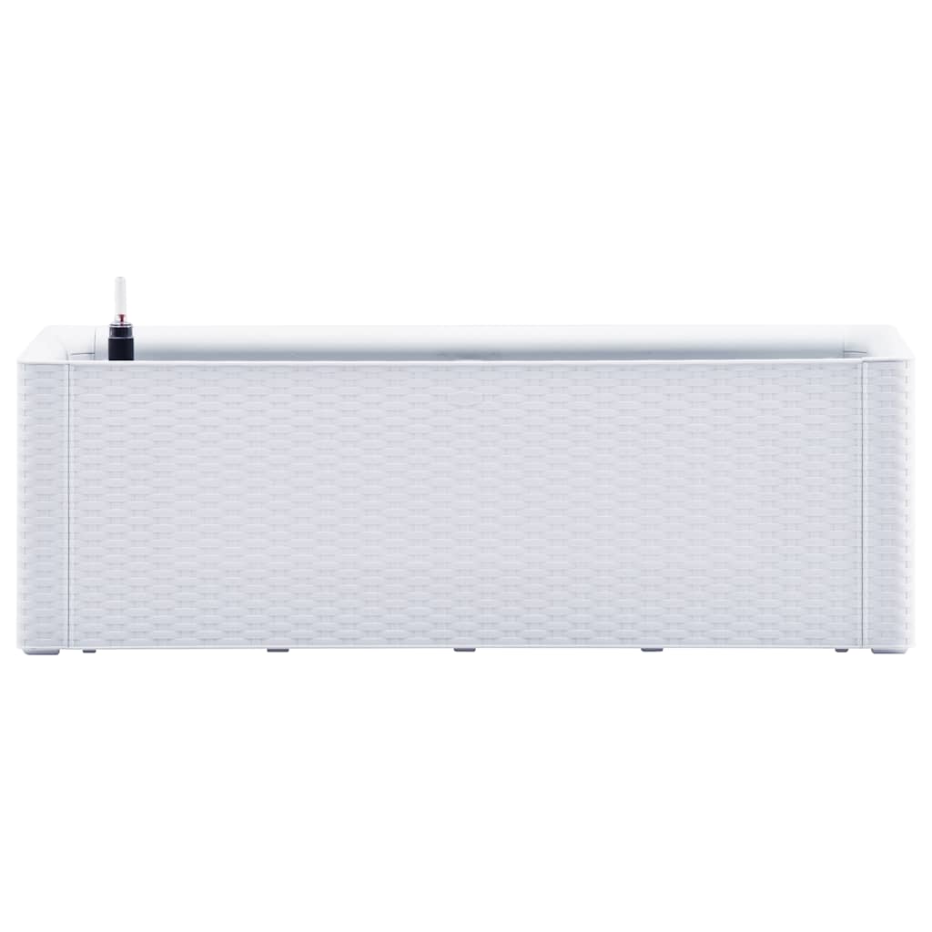 Høybed med selvvanningssystem hvit 100x43x33 cm