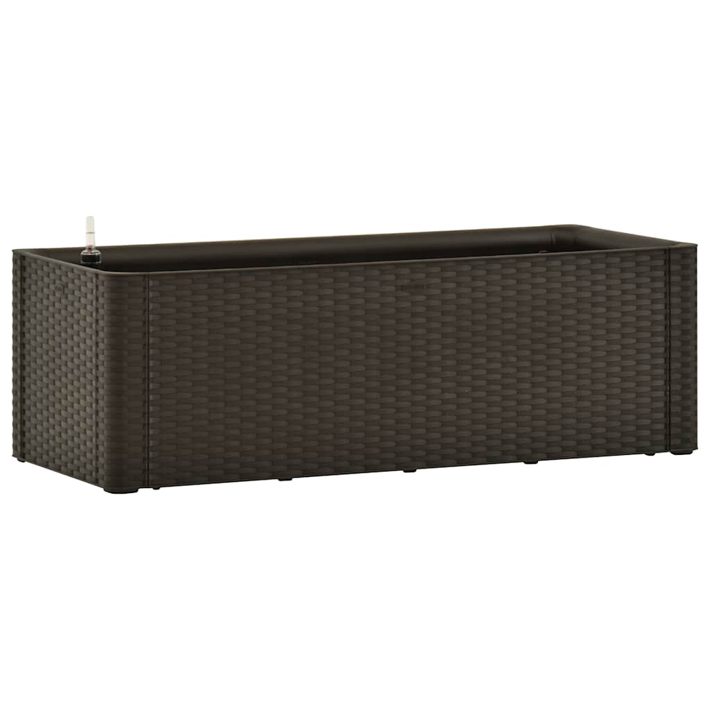 Høybed med selvvanningssystem mocca 100x43x33 cm vidaXL