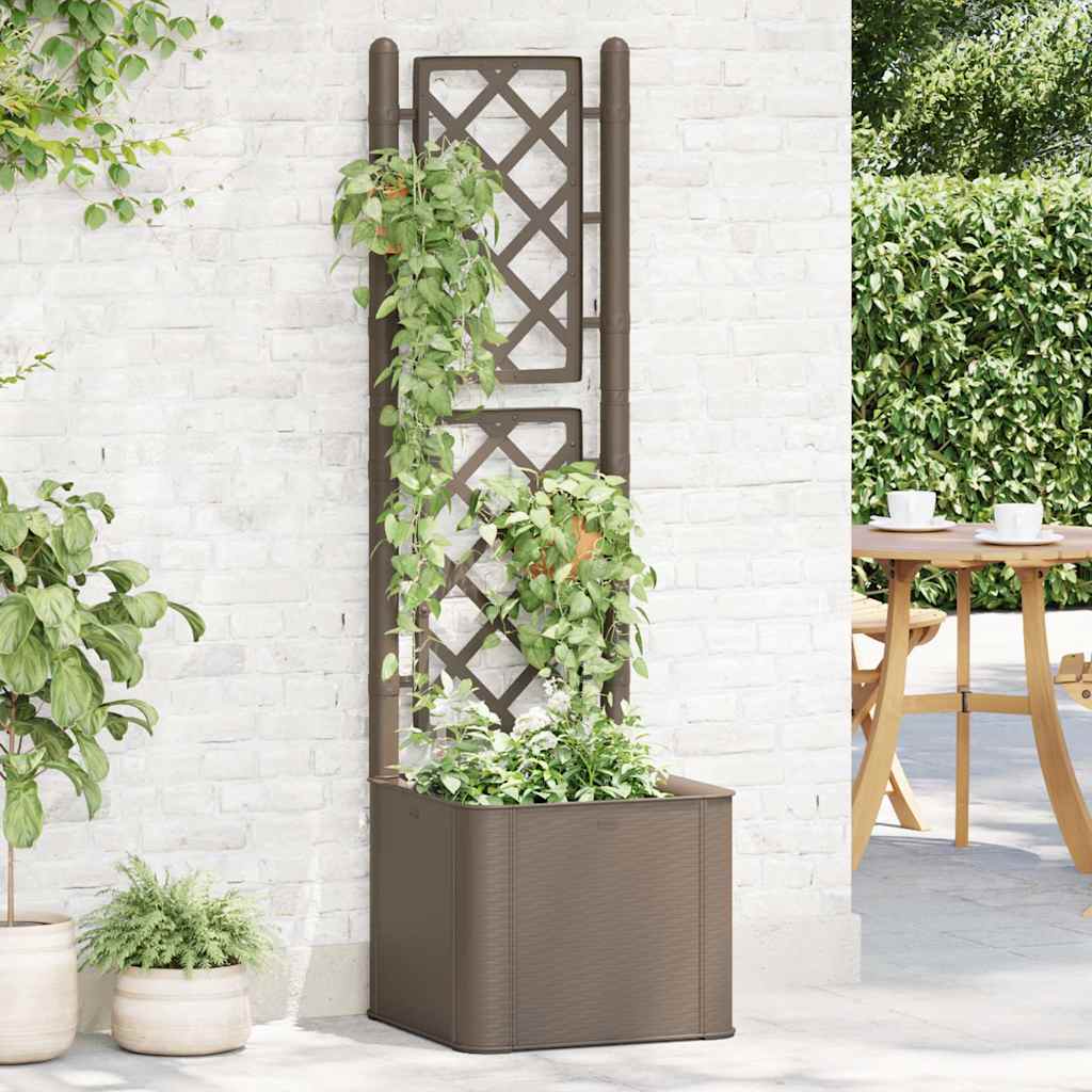 Høybed med espalier og selvvanningssystem mocca